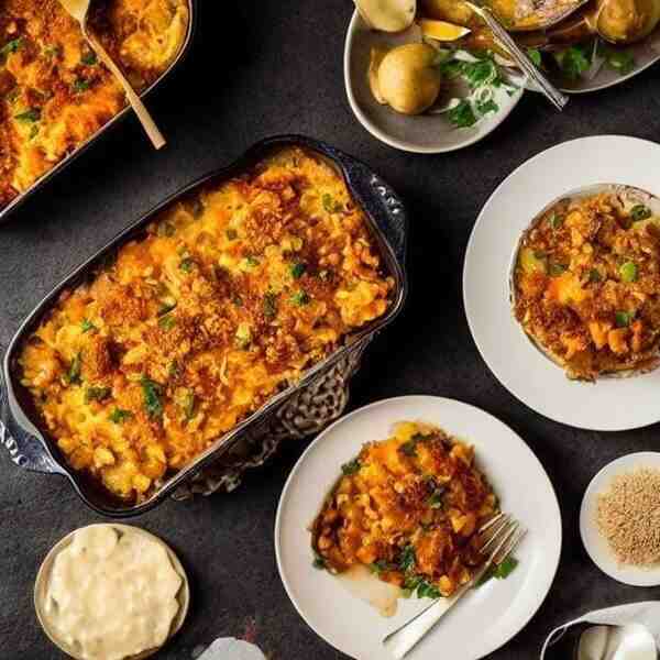 Картофельная запеканка с мясными шариками